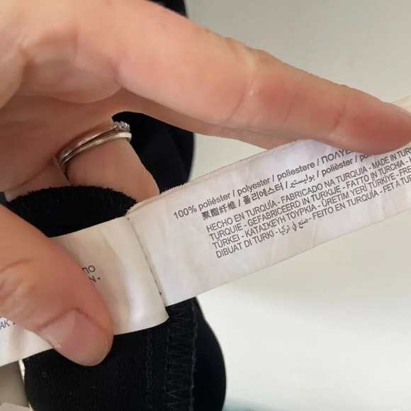 Zara Black Cowl Neck Mini Dress w/ Green Diamante Rhinestone Straps Sz Small - Picture 16 of 16